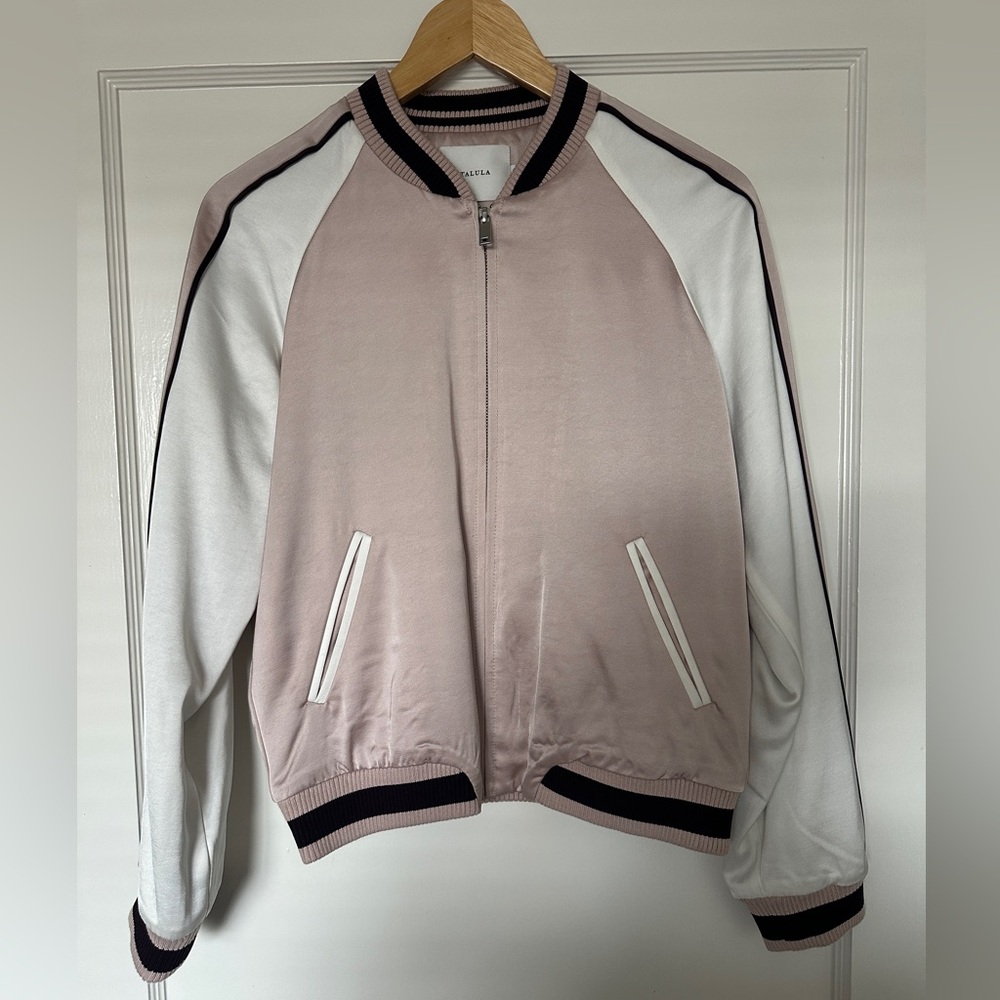 Aritzia Talula Satin Bomber Jacket